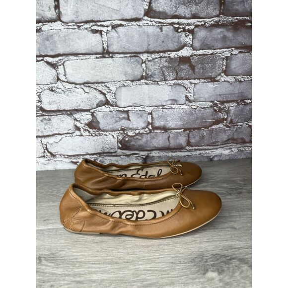 Sam Edelman Felicia Brown Leather Bow Classic Ballet Flats Women Sz 7.5M US/38.5 - Picture 10 of 16